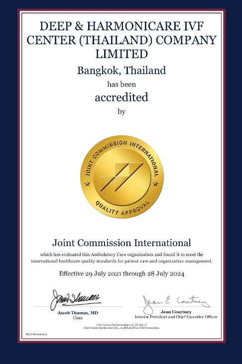 2021年泰國首家！泰國DHC生殖醫院高分榮獲國際JCI認證！